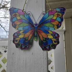 New With Tags Acrylic Butterfly Suncatcher.